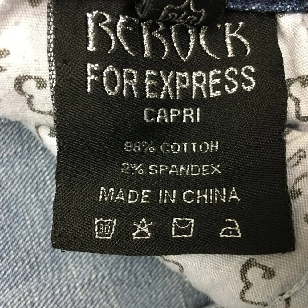 ReRock for Express Women's Jeans Straight Leg Capri Distressed size 4 length 26